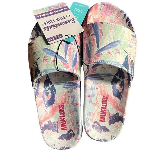 MukLuk molded pool slip on sandals  M‎ (7-8) - Picture 2 of 3